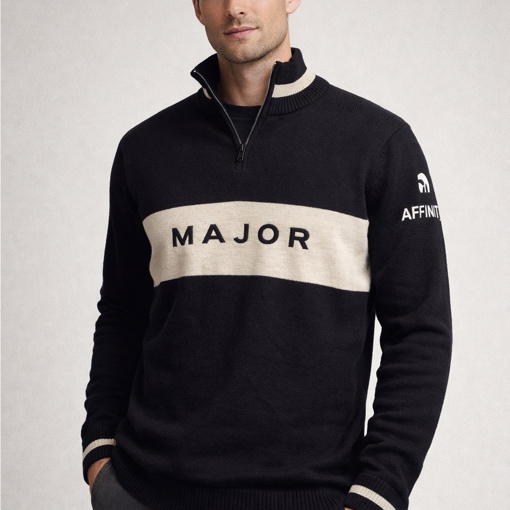 Alchemist Boulder Colorado Merino Wool Quarter Zip Cycling Sweater